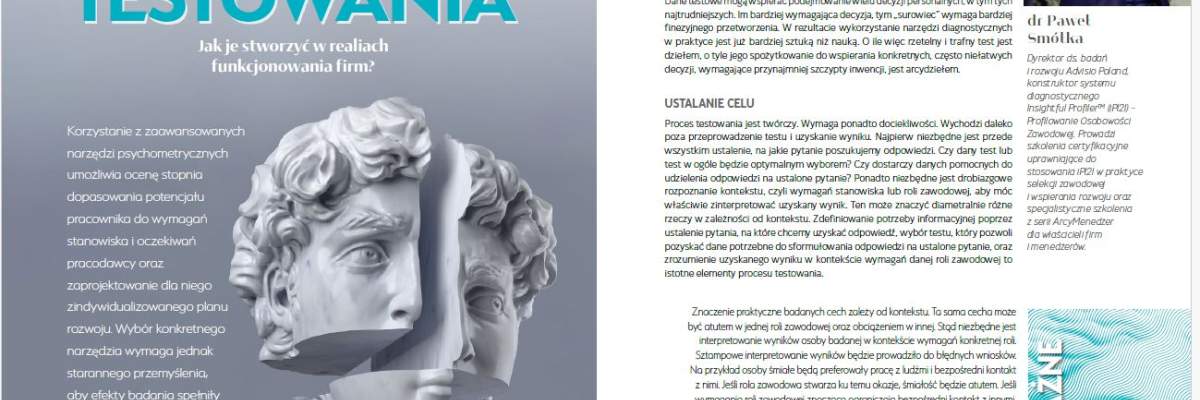 ARCYDZIEŁO W SZTUCE TESTOWANIA -> Jak je stworzyć w realiach funkcjonowania firm? - dostęp do pełnego artykułu!